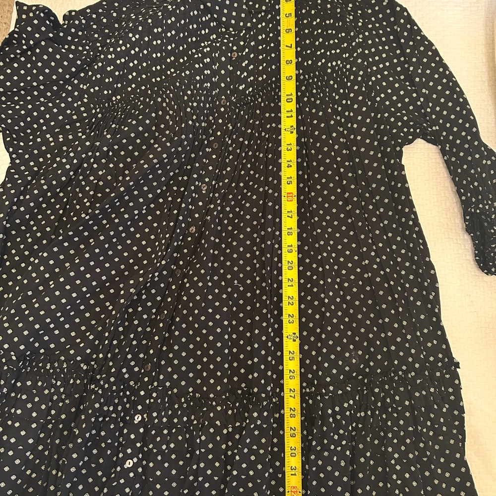 Free People Black Mini Dress with White Dot Print - Picture 7 of 8